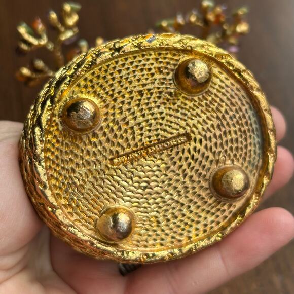 Vintage select imports brass chakra crystal stone tree bonsai - Picture 8 of 10